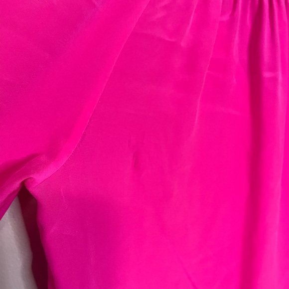 Hot pink Lilly Pulitzer silk Elsa Blouse Size XXS - Picture 5 of 5